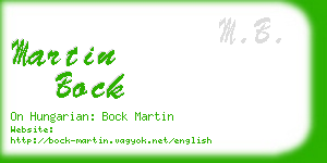 martin bock business card